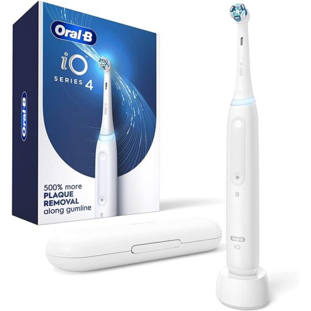 Oral-B iO Series 4 Electric Toothbrush with (1) Brush Head, Rechargeable, White